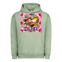 Pigment Oil Green Be Mine Valentine Urban Hoodie - CowhideDigitalArt