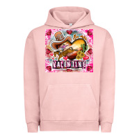 Pigment Salmon Be Mine Valentine Urban Hoodie - CowhideDigitalArt