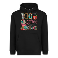 Black hundred days of coffee and chaos Heavyweight Hoodie - OliviaCreatesArt