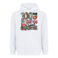 White hundred days of coffee and chaos Heavyweight Hoodie - OliviaCreatesArt