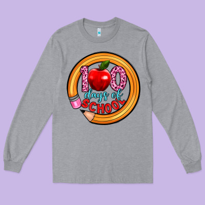 100 Days Of School Long Sleeve Tee Designed By Artiststas