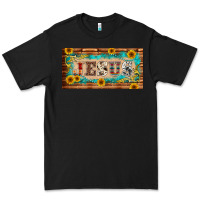 Black jesus western patterns license plate template Premium Tee - BarkalooDesign