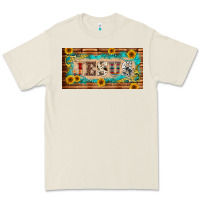 Bone jesus western patterns license plate template Premium Tee - BarkalooDesign