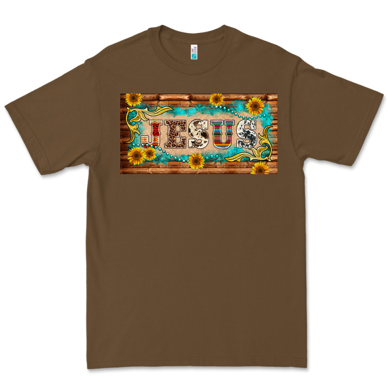 Jesus Western Patterns License Plate Template Premium Tee by BarkalooDesign | Teevron