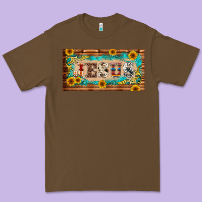 Jesus Western Patterns License Plate Template Premium Tee Designed By Barkaloodesign