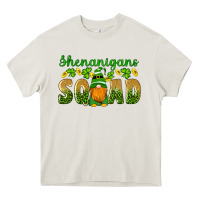 Cream shenanigans squad gnomes shamrock gold leopard glitter Heavy Core Tee - Artiststas