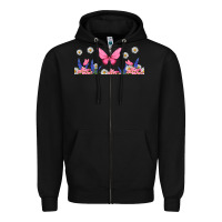 Black butterflies and flowers Zipper Hoodie - TumblerDesignByShophia