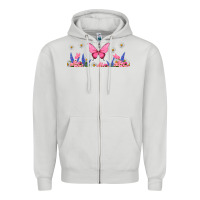 Dove Grey butterflies and flowers Zipper Hoodie - TumblerDesignByShophia