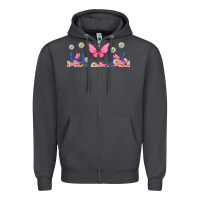 Smoke butterflies and flowers Zipper Hoodie - TumblerDesignByShophia