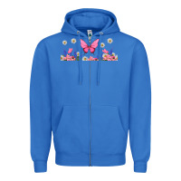 True Royal butterflies and flowers Zipper Hoodie - TumblerDesignByShophia