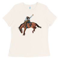 Bone bucking bronco cowboy rodeo Ladies Tee - Artiststas