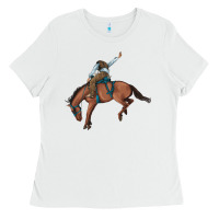 Bucking Bronco Cowboy Rodeo Ladies Tee | Teevron