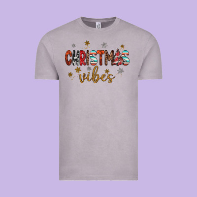 Christmas Vibes Vintage Tee Designed By Jahusdesignshop