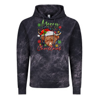 Cloud Black merry christmas cow Vintage Hoodie - MaliasSmallBusiness