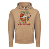 Merry Christmas Cow Vintage Hoodie | Teevron