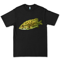 Black Smallmouth Bass Fish Illustrations Premium Tee - LillyAllenDesigns