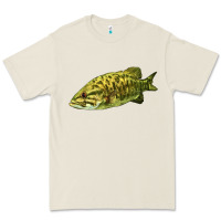 Bone Smallmouth Bass Fish Illustrations Premium Tee - LillyAllenDesigns