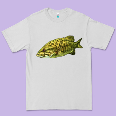 Smallmouth Bass Fish Illustrations Premium Tee Designed By Lillyallendesigns