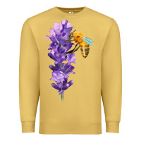 Antique Gold honey bee with lavender fa element Premium Sweatshirt - FaDigitalArtStudio