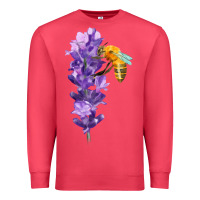 Cardinal honey bee with lavender fa element Premium Sweatshirt - FaDigitalArtStudio