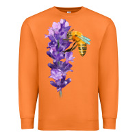 Carrot honey bee with lavender fa element Premium Sweatshirt - FaDigitalArtStudio