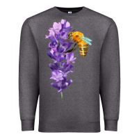Charcoal Heather honey bee with lavender fa element Premium Sweatshirt - FaDigitalArtStudio