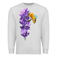 Dove Grey honey bee with lavender fa element Premium Sweatshirt - FaDigitalArtStudio