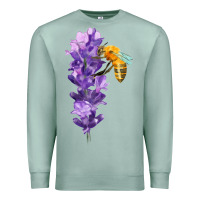 Seafoam honey bee with lavender fa element Premium Sweatshirt - FaDigitalArtStudio