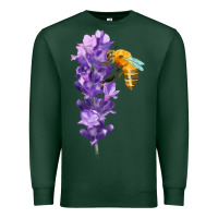 Sports Green honey bee with lavender fa element Premium Sweatshirt - FaDigitalArtStudio