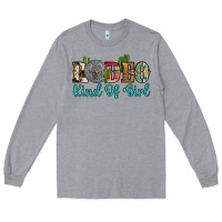 Heather Grey rodeo kind of girl Long Sleeve Tee - Artiststas