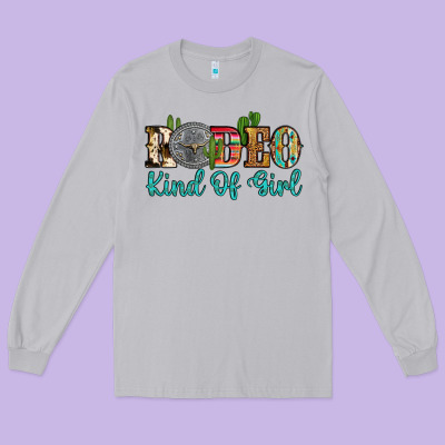 Rodeo Kind Of Girl Long Sleeve Tee Designed By Artiststas