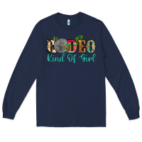 Navy rodeo kind of girl Long Sleeve Tee - Artiststas