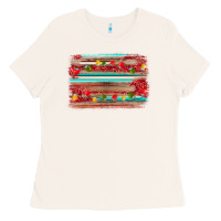 Bone christmas background Ladies Tee - AdoDesignShop