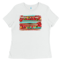 White christmas background Ladies Tee - AdoDesignShop
