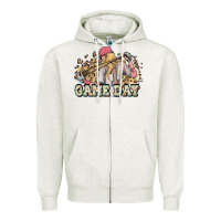 Oatmeal Heather game day baseball leopard Zipper Hoodie - HowdyJamesFarm