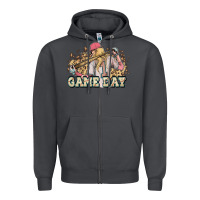 Smoke game day baseball leopard Zipper Hoodie - HowdyJamesFarm