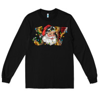 Black santa joy with sunflowers Long Sleeve Tee - RanaPortraitStore