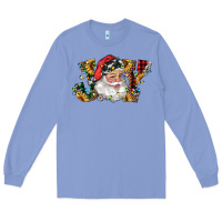 Colony Blue santa joy with sunflowers Long Sleeve Tee - RanaPortraitStore