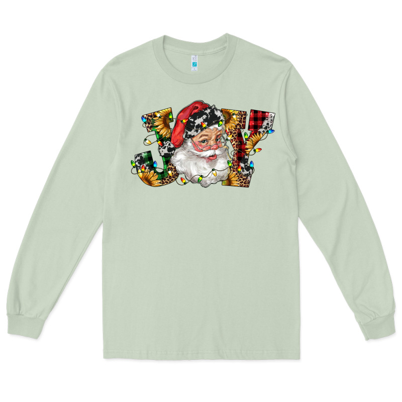 Santa Joy With Sunflowers Long Sleeve Tee by RanaPortraitStore | Teevron
