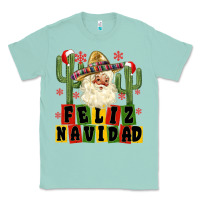 Seafoam feliz navidad mexican santa Classic Tee - MaliasSmallBusiness