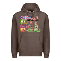 Coffee Oh how he loves us Easter Day Premium Hoodie - CowGirlArtShop