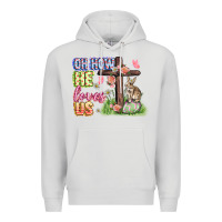 Dove Grey Oh how he loves us Easter Day Premium Hoodie - CowGirlArtShop