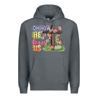 Rock Oh how he loves us Easter Day Premium Hoodie - CowGirlArtShop