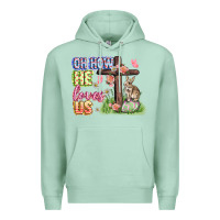 Seafoam Oh how he loves us Easter Day Premium Hoodie - CowGirlArtShop