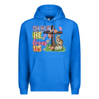 True Royal Oh how he loves us Easter Day Premium Hoodie - CowGirlArtShop