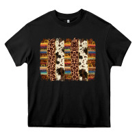 Black serape sunflower cowhide leopard brushstroke Heavy Core Tee - AdoDesignShop
