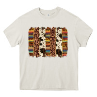 Serape Sunflower Cowhide Leopard Brushstroke Heavy Core Tee | Teevron