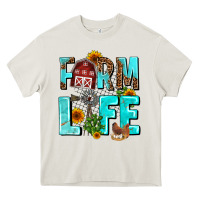 Cream farm life Heavy Core Tee - AdoDesignShop