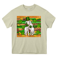 Mossy st patricks goat family shamrock gold serape leopard glitter wooden tu Heavy Core Tee - Artiststas