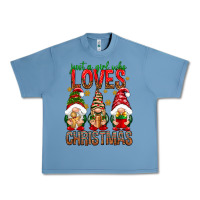 Pebble Blue Just a girl who loves Christmas Urban Heavy Tee - NancyCooperArtShop